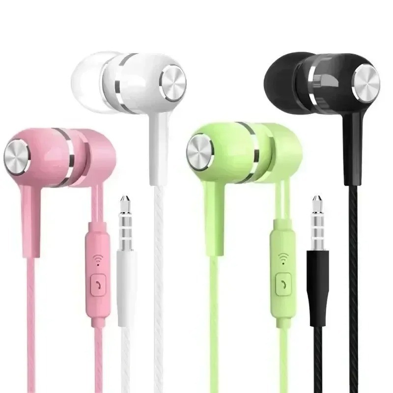 1-8PCS 3.5mm Wired Headphones Earbuds With Mic Bass Stereo In Ear Earphones