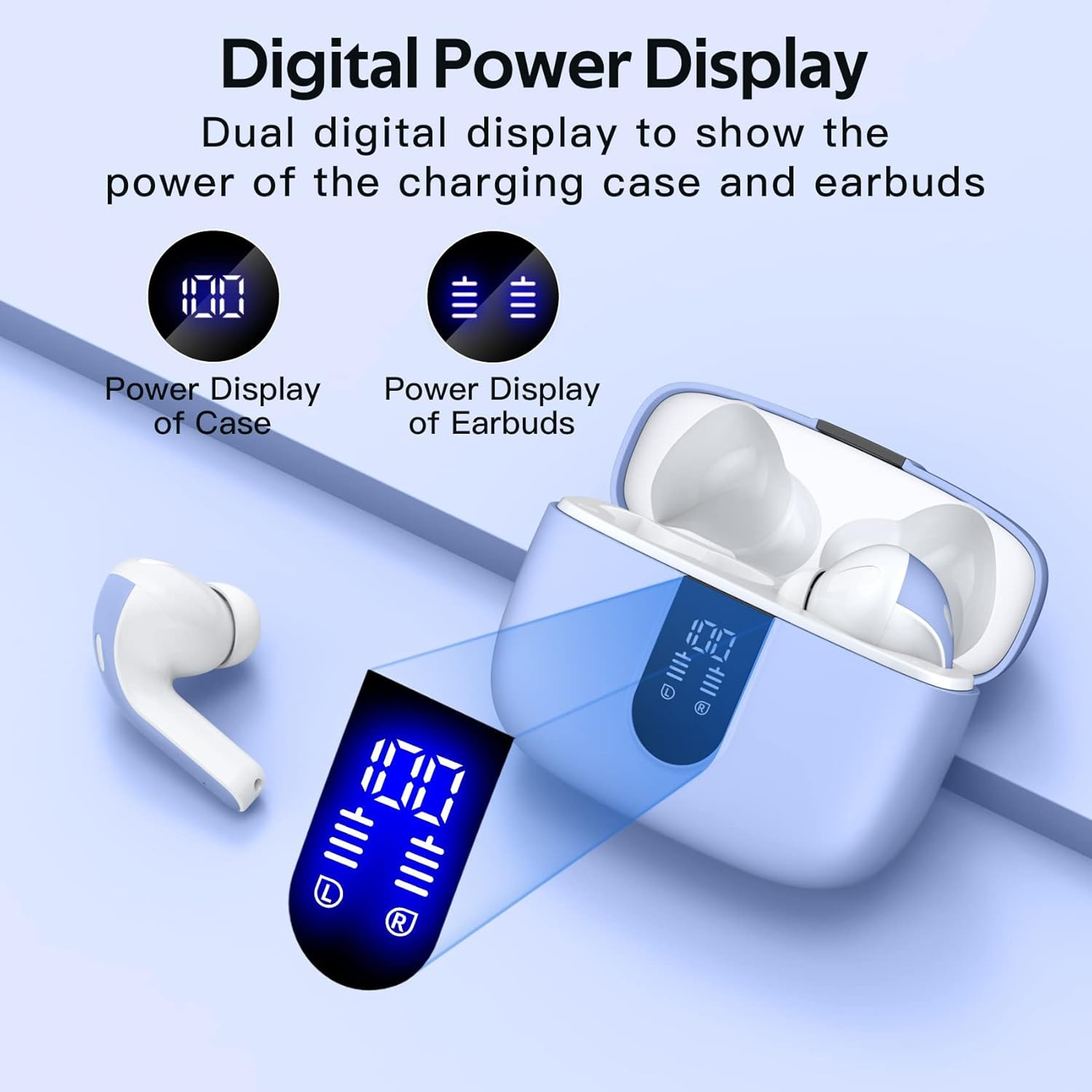 2 Sets X08 Purple and Sunset Pink Bluetooth Headphones True Wireless Earbuds 60H