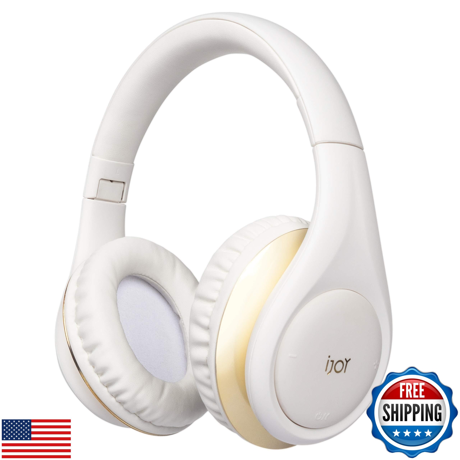 iJoy ISO Bluetooth 5.0 Wireless Over Ear Foldable Stereo Headphones with 30 H