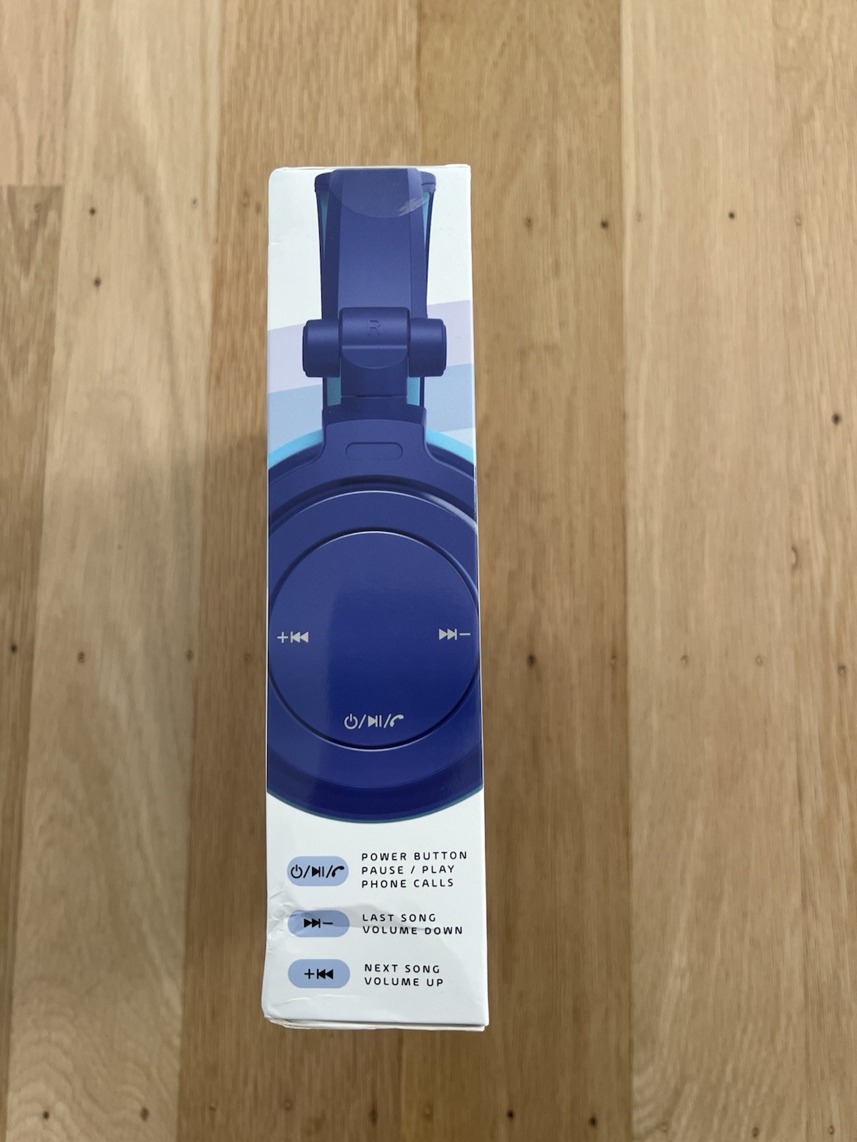 ART+SOUND Kawaii Cat Bluetooth Headphones Blue LED Lights Foldable Over-Ear