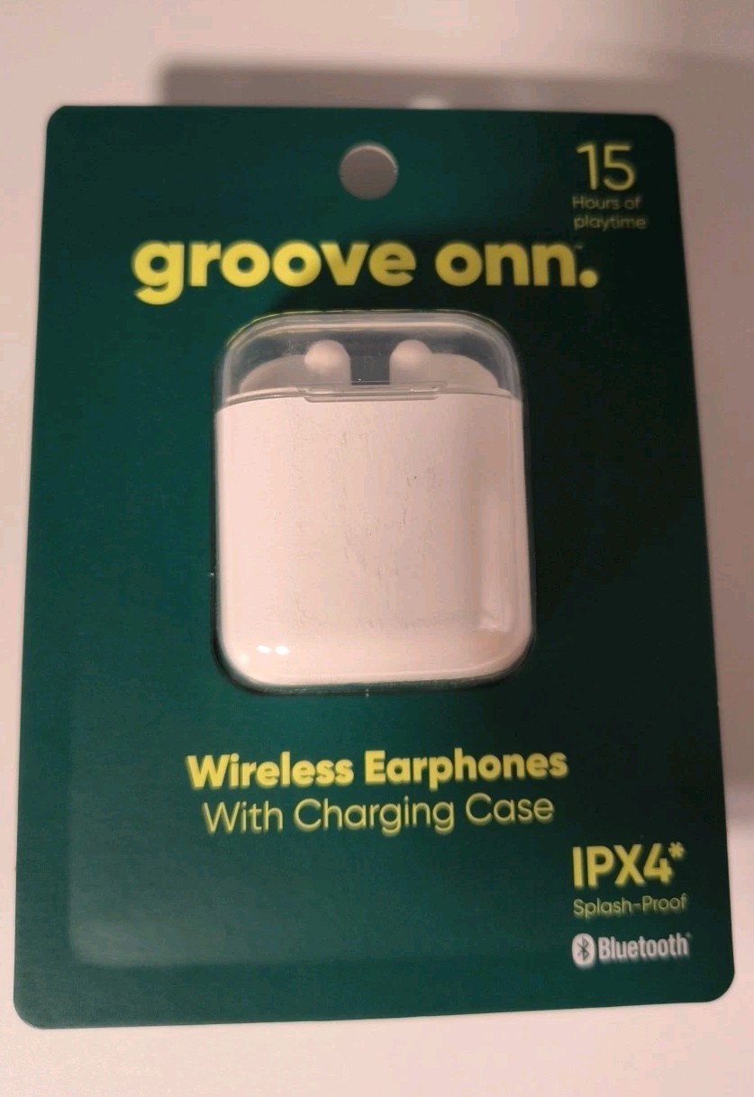 Groove Onn True Wireless Earbuds w Charging Case 15H Playtime IPX4 Bluetooth NEW