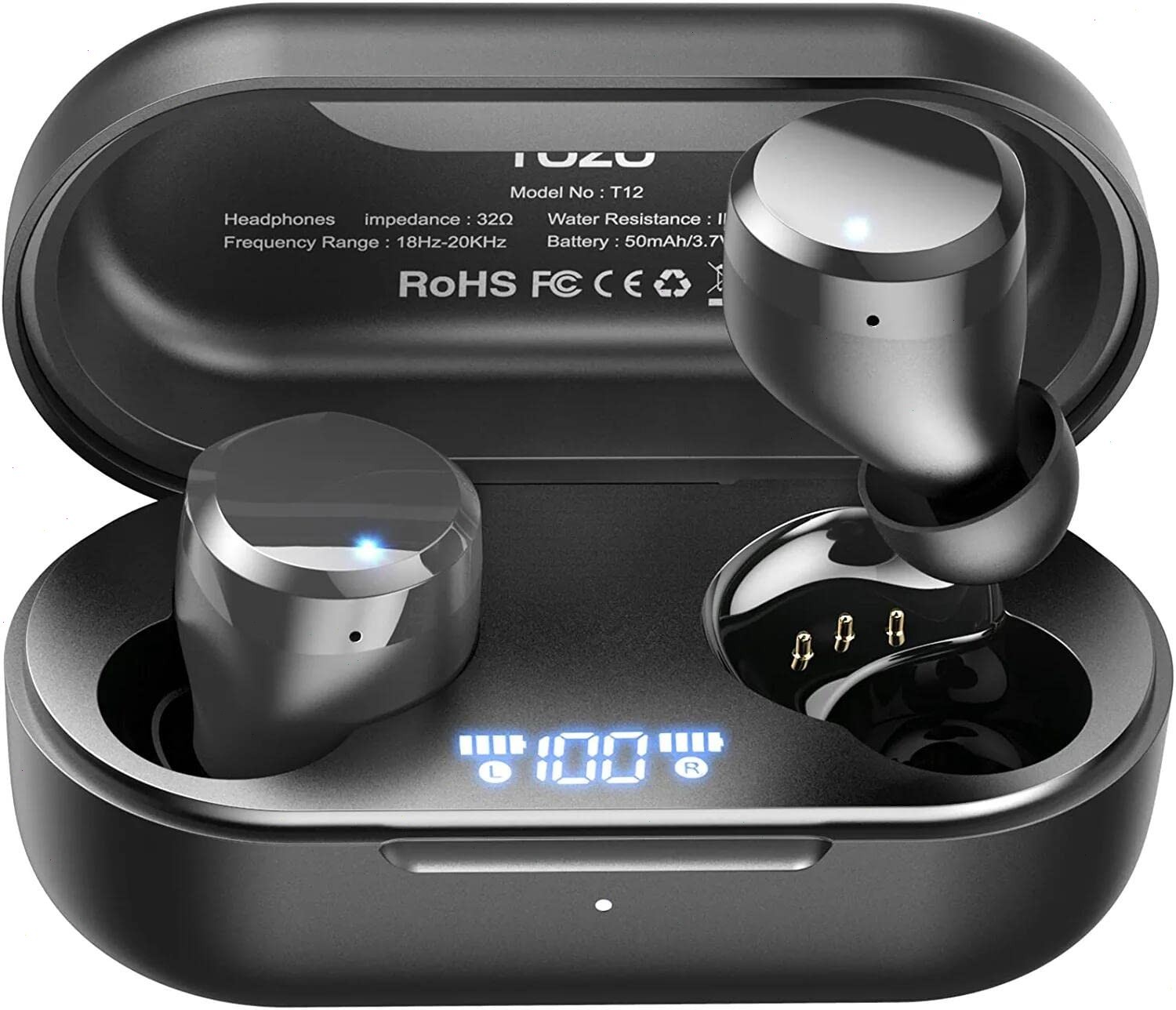 TOZO T12 Wireless Earbuds ENC Noise Cancelling Headphones IPX8 Waterproof