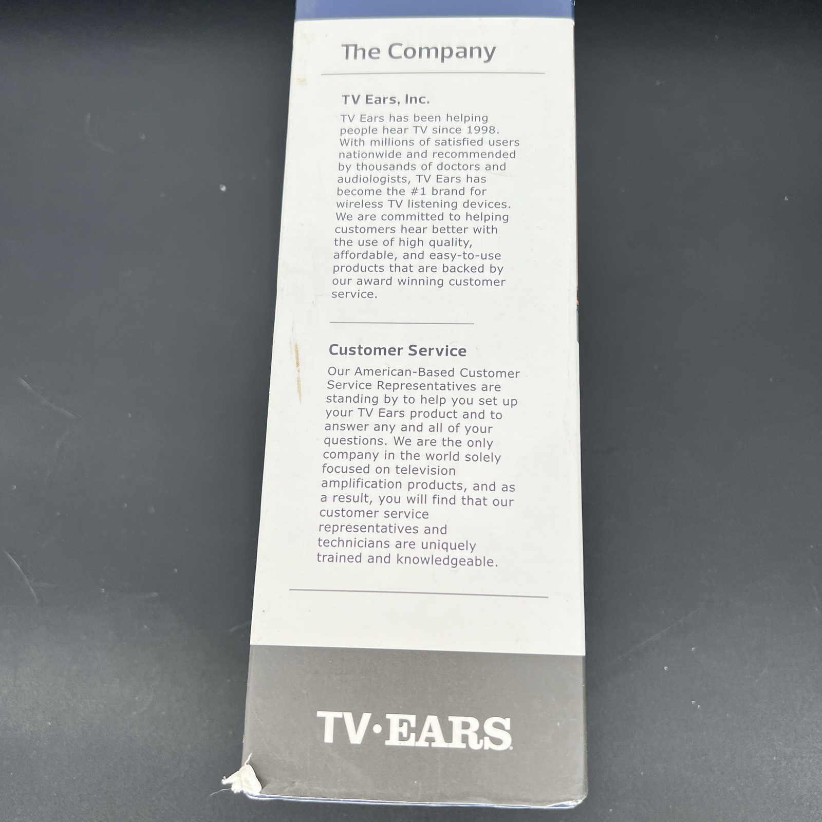 TV Ears Black Version 5.0 Item #11641 Voice Clarifying Listening NEW Open Box