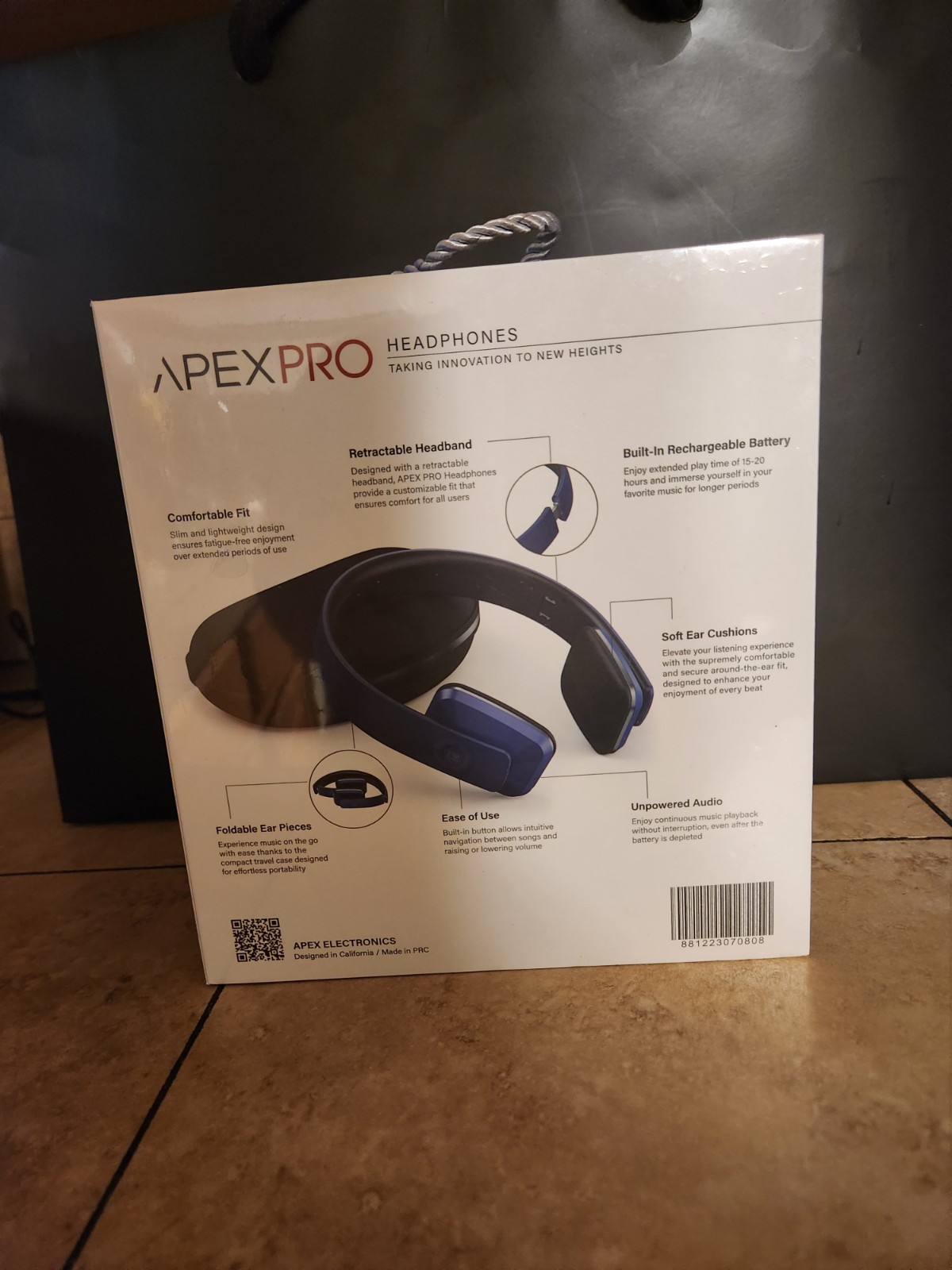 APEX APEXPRO Over-Ear Wireless/Wired Foldable Headphones w/ Mic, Colors