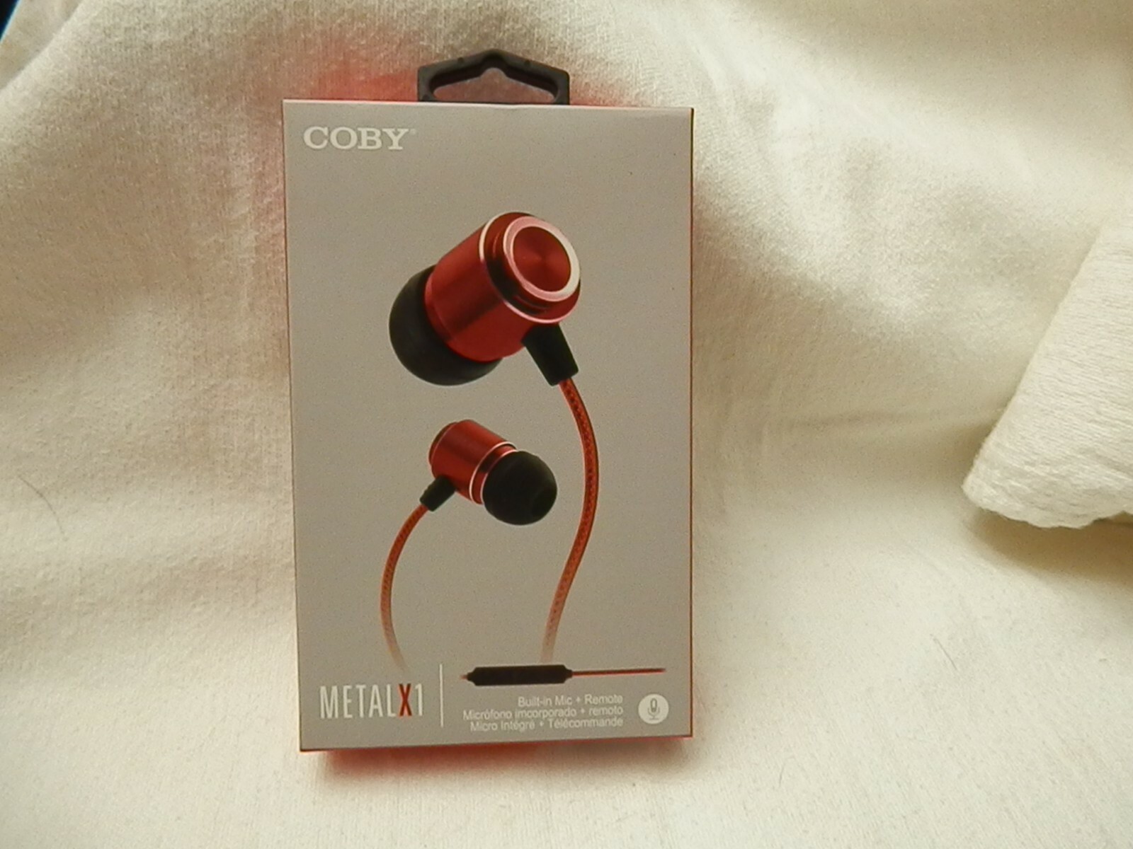 COBY Metal X1 CVE-201-Coby Tangle Free Stereo Earbuds With Mic Assorted Colors
