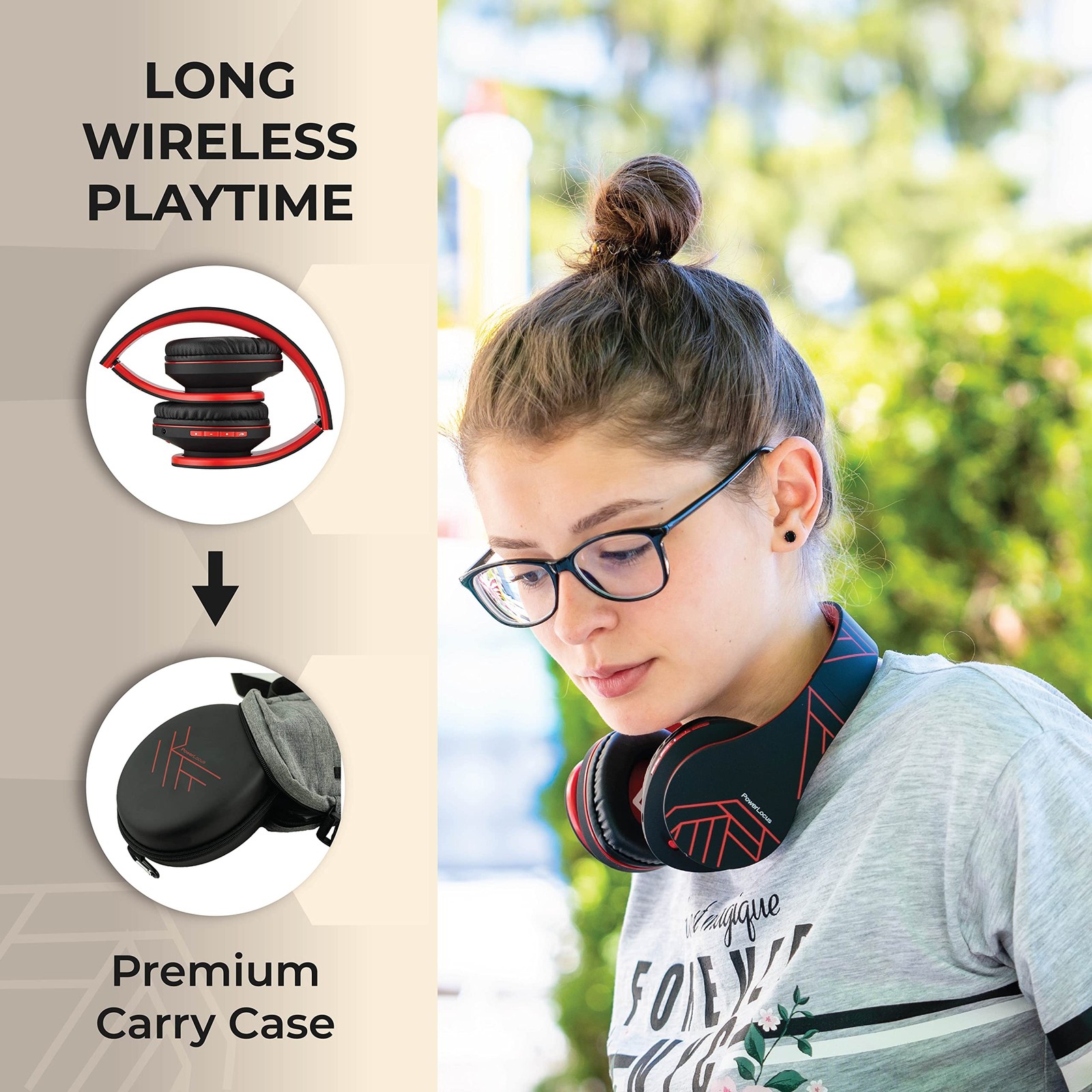 Bluetooth Over-Ear Headphones, Wireless Stereo Foldable Headphones Wireless a…