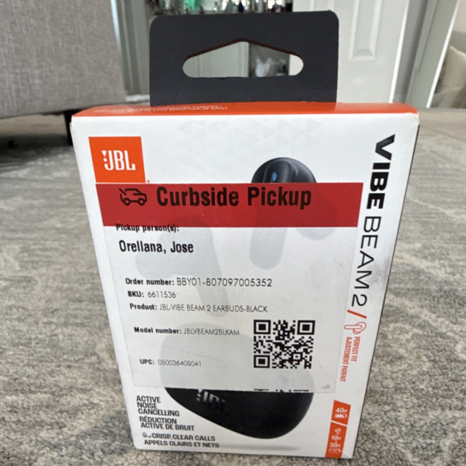 NEW JBL Vibe Beam 2 True Wireless Earbuds Black Noise Cancellation