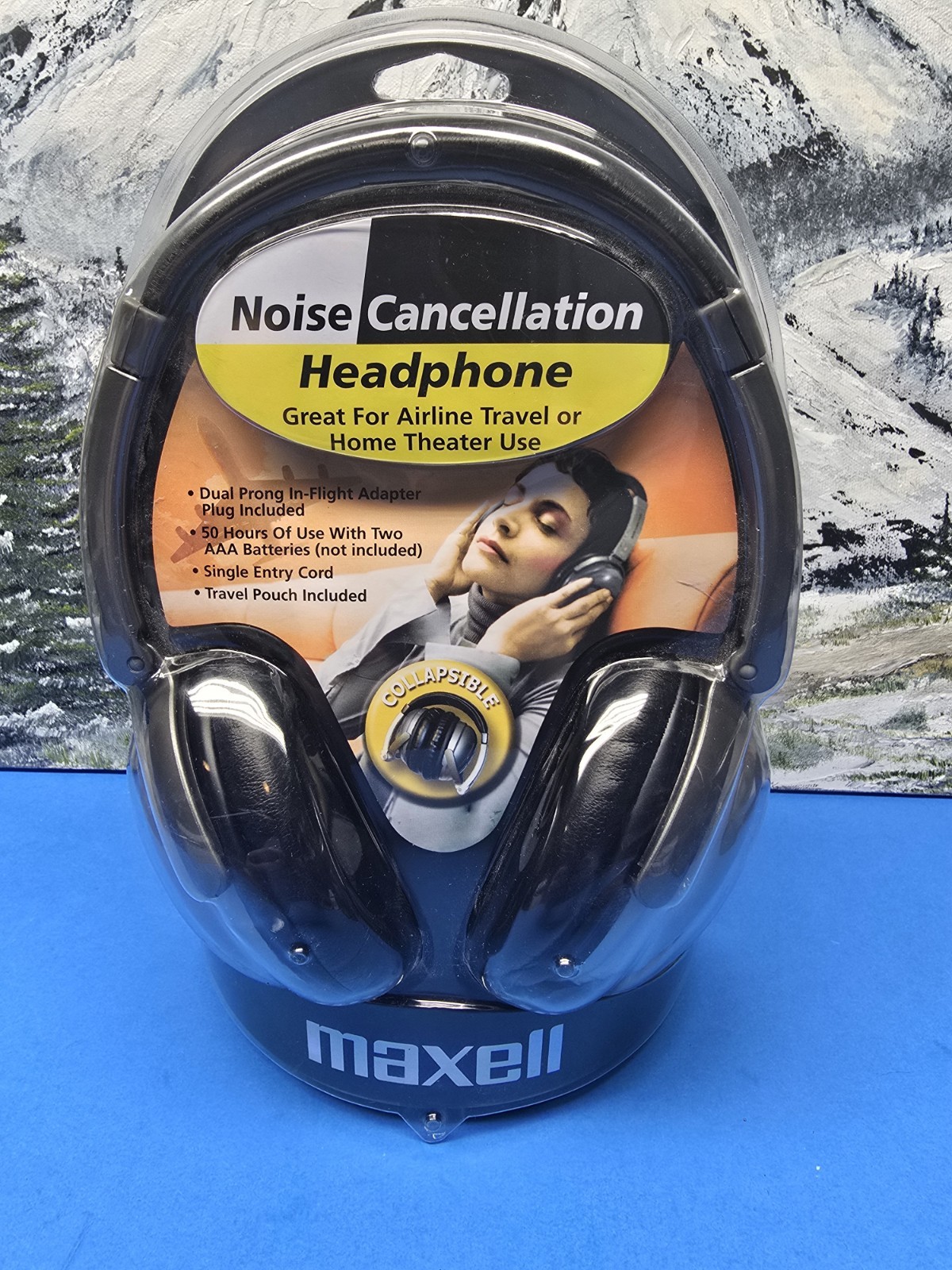 Maxell HP/NC-II Noise Cancellation Travel Headphones NEW Sealed