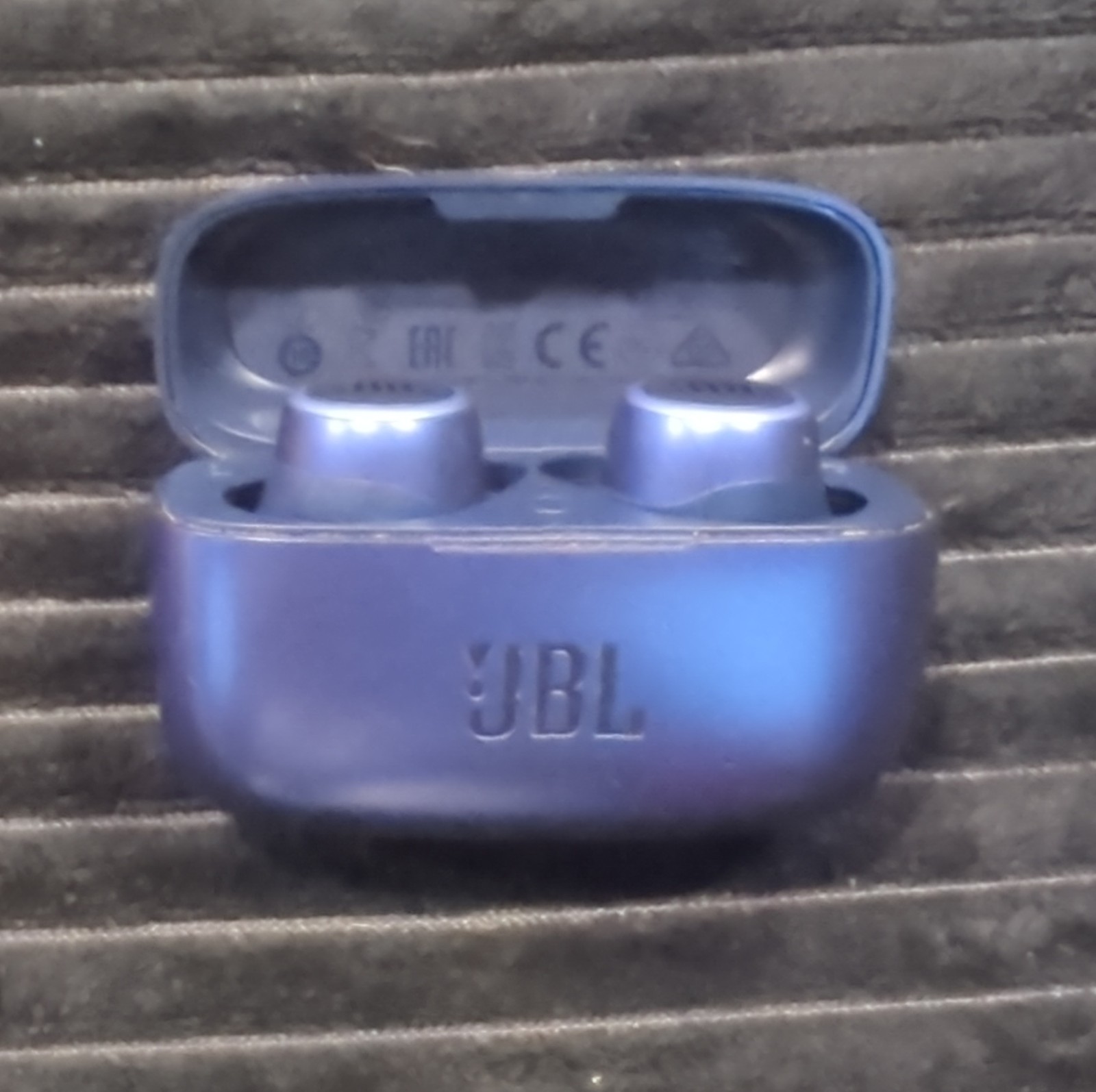 JBL Blue True Wireless Bluetooth In-Ear Earbuds with Charging Case & Mic