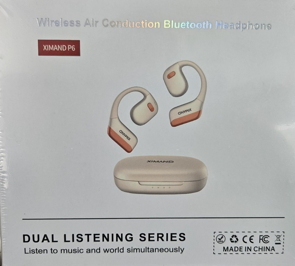 Wireless Air Conduction P6 Bluetooth Headphones with Charging Case. From TEXAS!