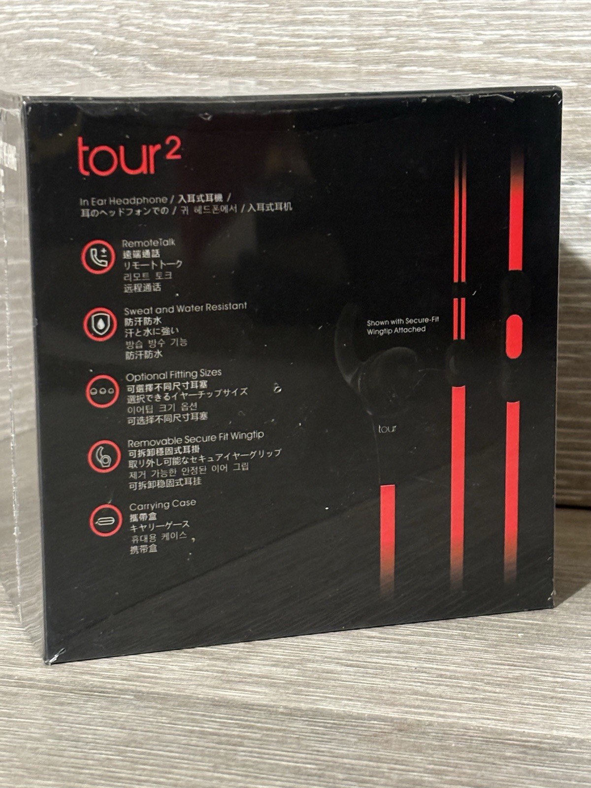 Beats by Dr. Dre Tour 2.5 A1677 Siren Red Active In-Ear Headphones Red/Black