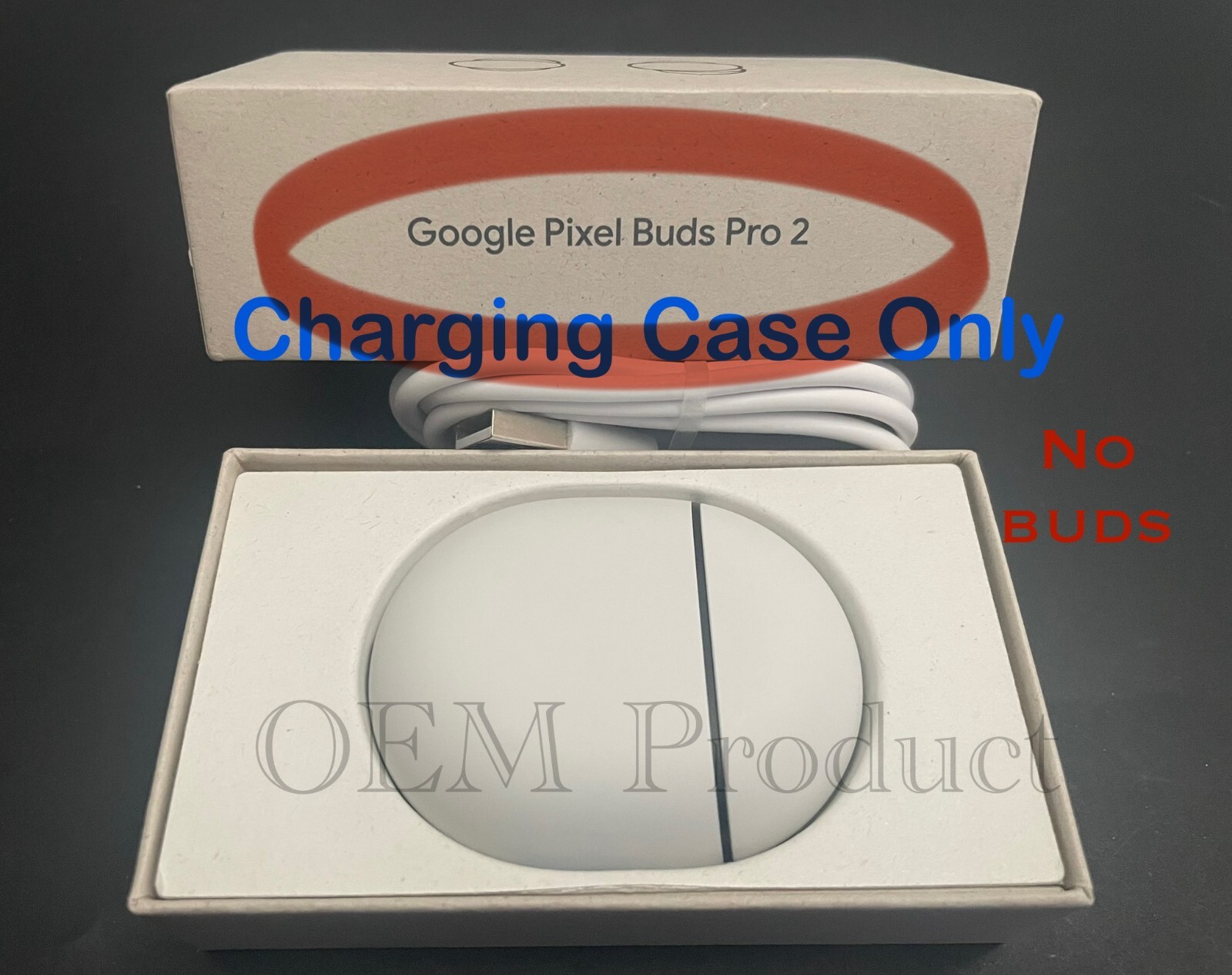 NEW Original Google Pixel Buds Pro 2 (2024) Charging Case (NO BUDS) -Retail box