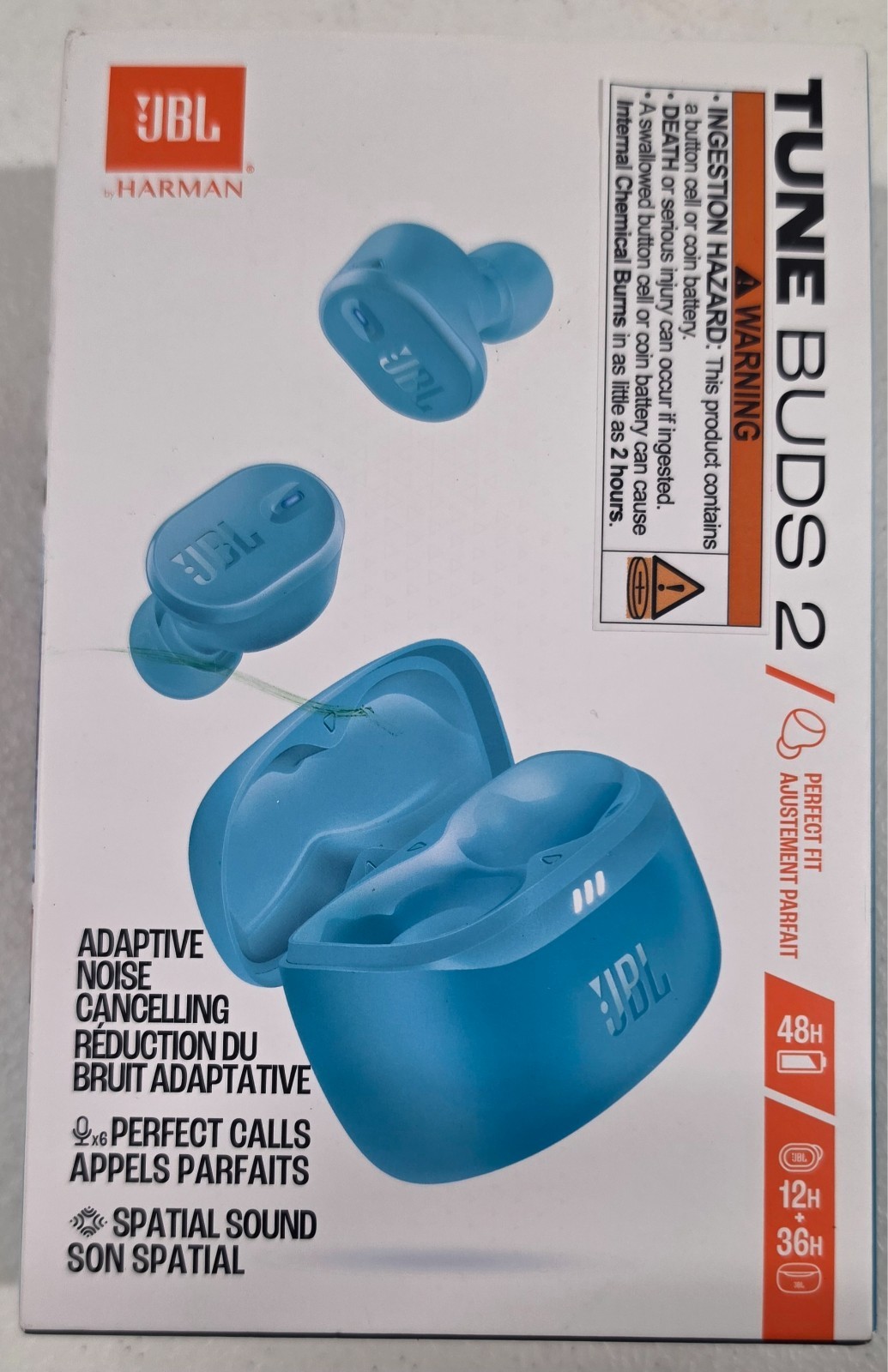 JBL Tune Buds 2 True Wireless Noise Cancelling Earbuds (Turquoise)