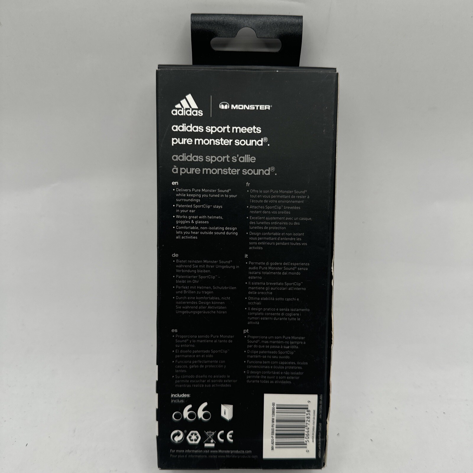 Adidas Monster Earbuds In-Ear Buds Brand New -purple