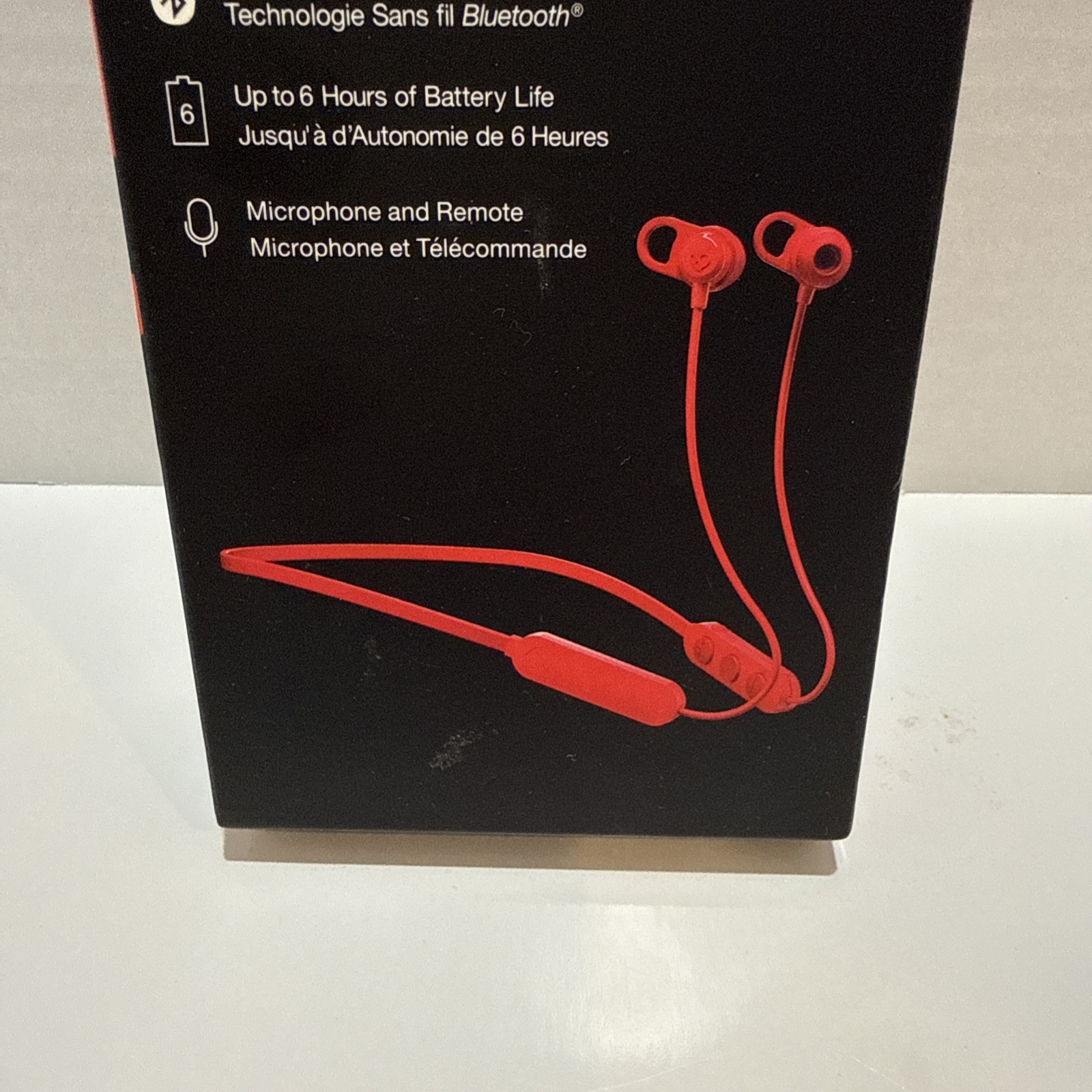 Skullcandy Jib + red Wireless In-Ear Headphones with inline mic & remote. New.