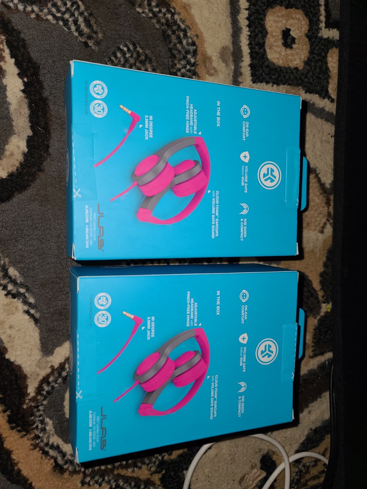 JLAB JBuddies Folding Kids Headphones Perfect For Kids 2-8 Years {LOT OF 2}