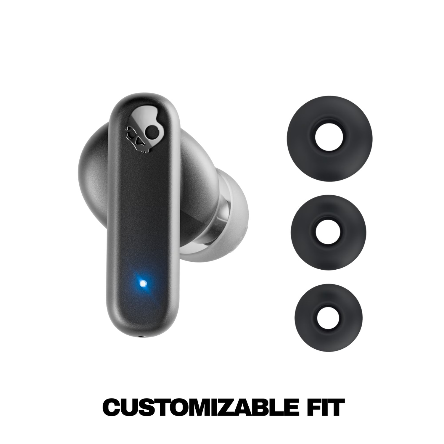 2 Pack Skullcandy Smokin’ Buds XT True Wireless in-Ear Earbuds, Black