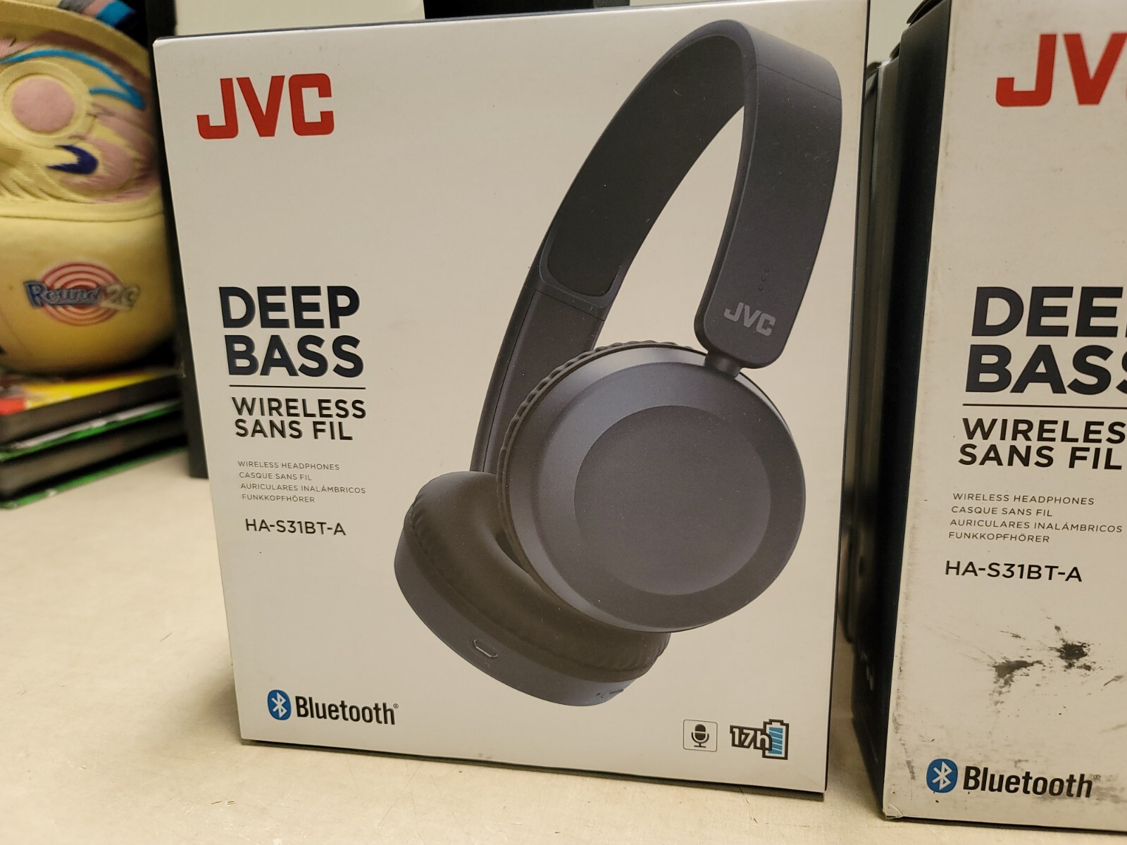 Lot of 6 JVC HAS31BTA Foldable Headphones Bluetooth On Ear Mic Remote (Blue)