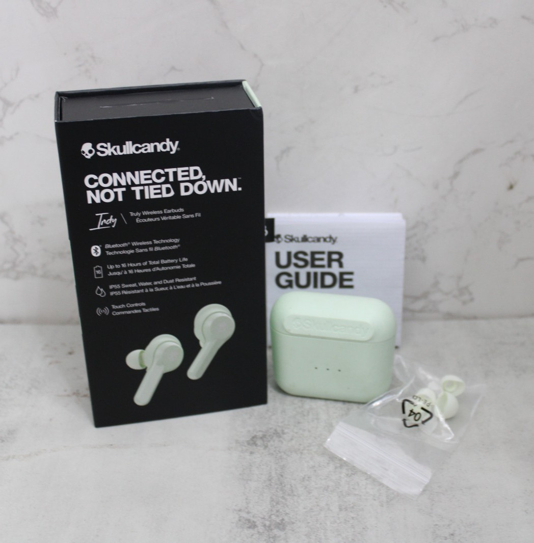 Skullcandy Indy Truly Wireless Earbuds-Headphones Green Mint WORKING