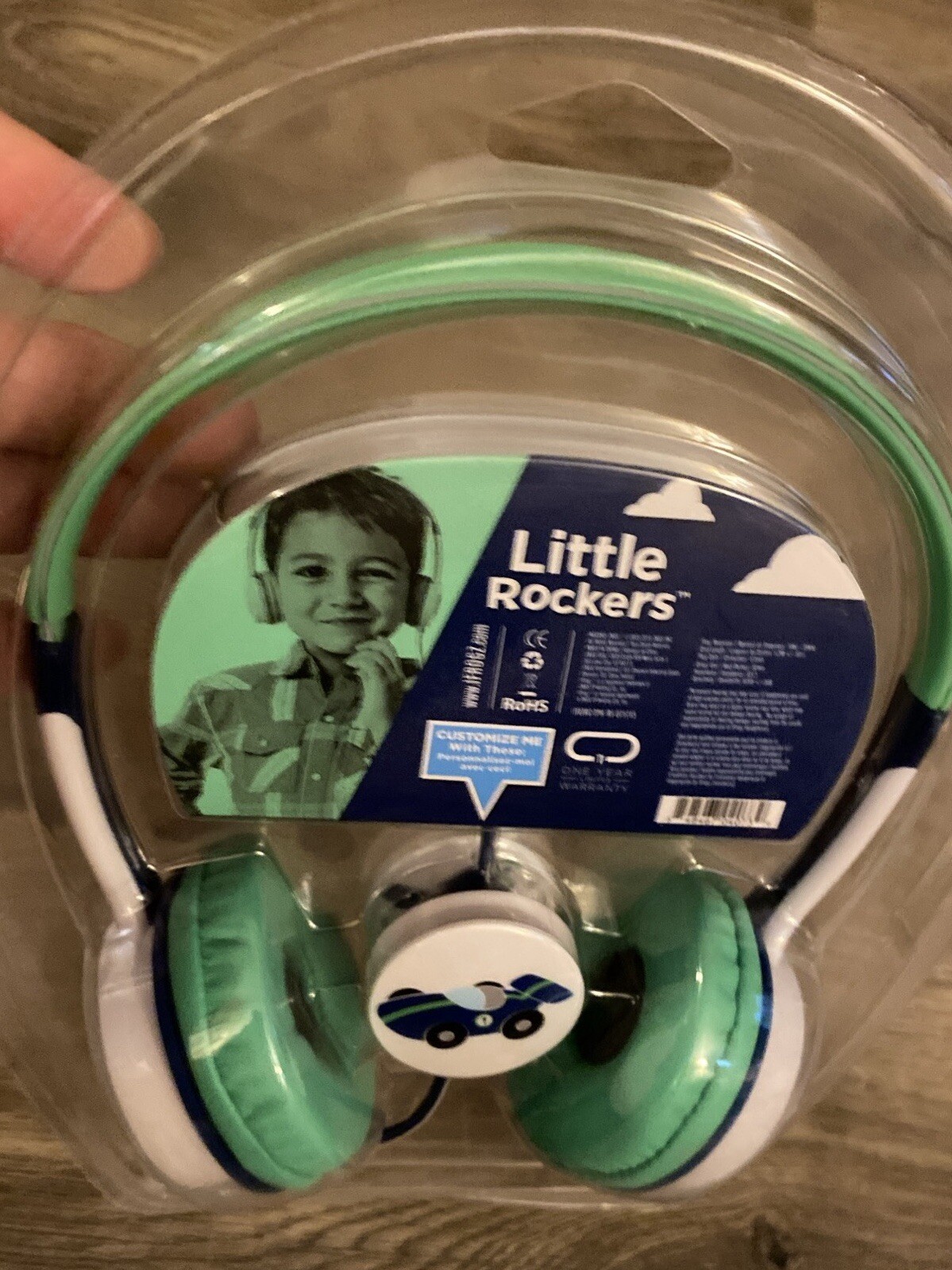 ifrogz Headphones Little Rockers Ear Green Blue White Train Airplane Racecar New