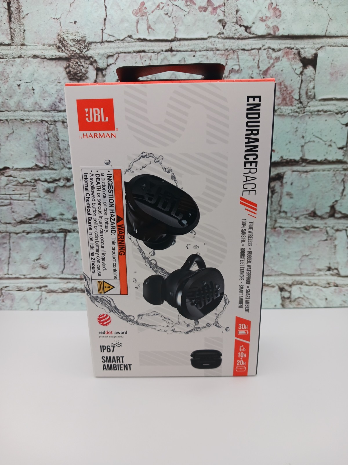 JBL Endurance Race TWS IP67 Waterproof Wireless Bluetooth Headset Earbuds Black