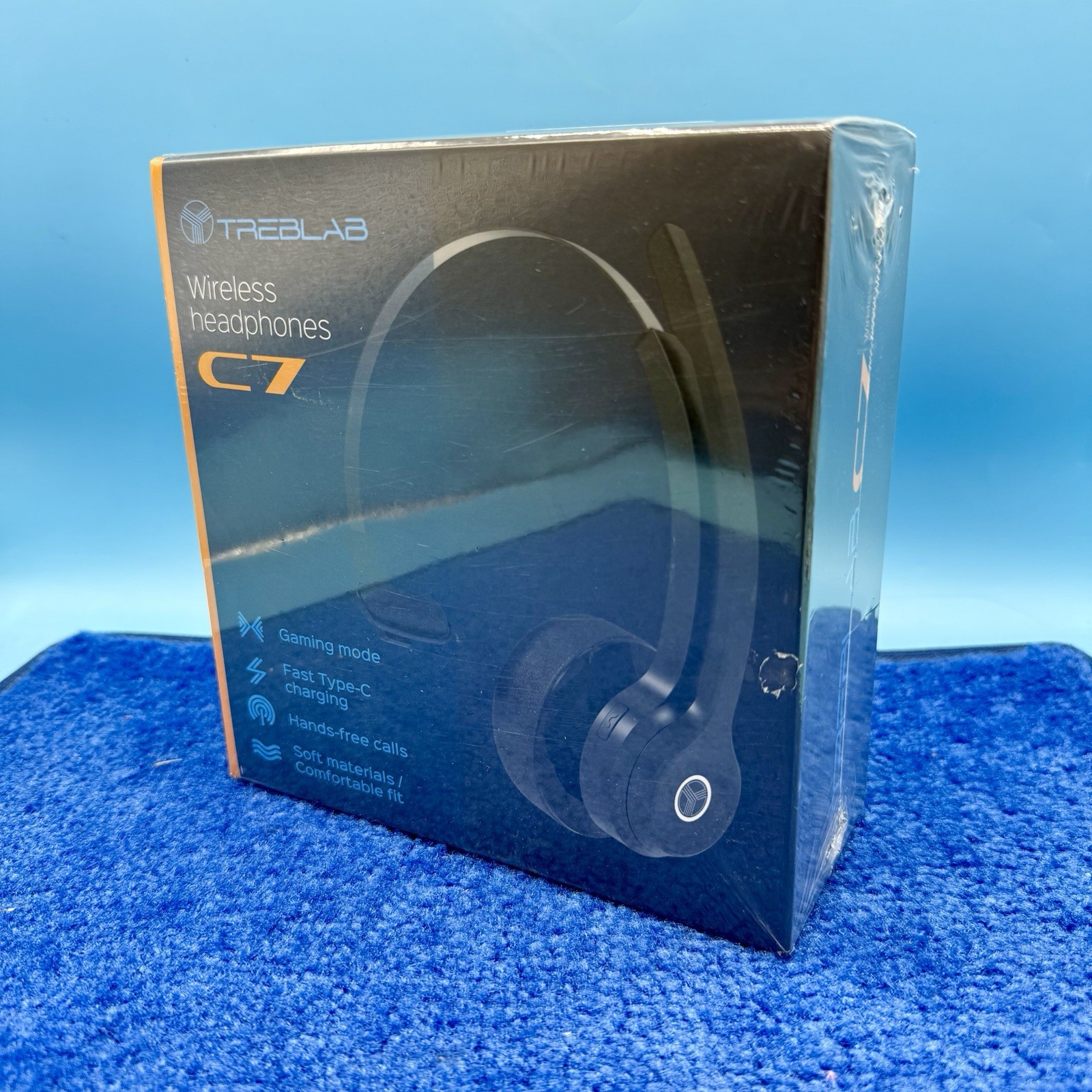 TREBLAB C7 – Single Ear Bluetooth Headset with Mic, 45H Playtime
