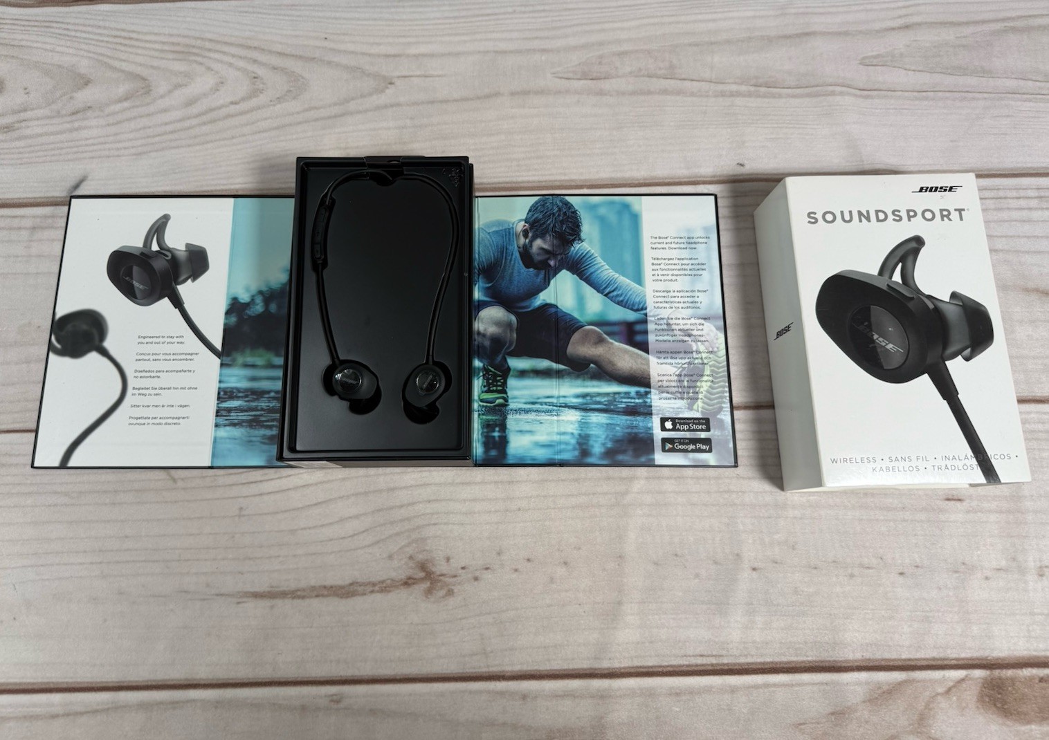 Bose SoundSport In-Ear Wireless Headphones Bluetooth Neckband Earbuds – Black
