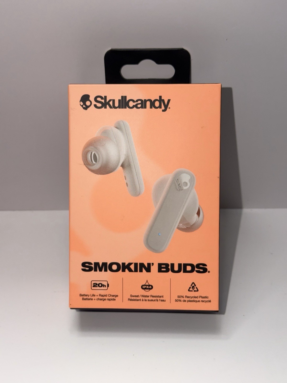 Skullcandy Smokin’ Buds True Wireless Earbuds IPX4 Water Resistant Bone Grey 20h