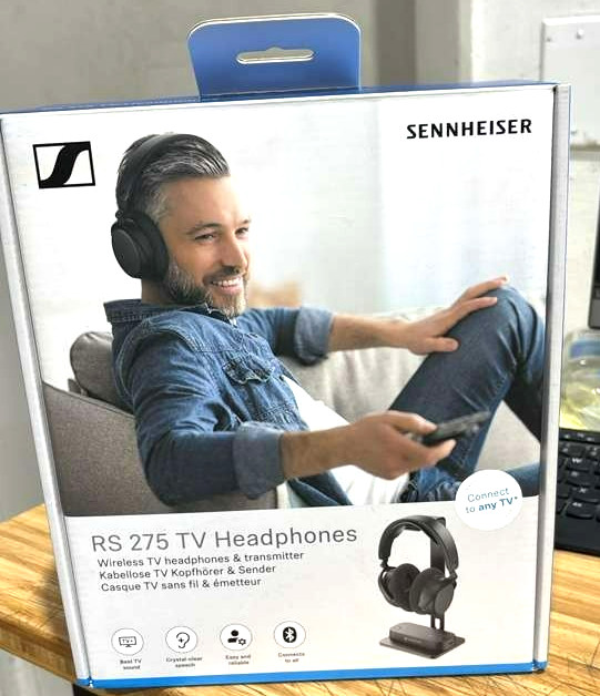 Sennheiser RS275 RF Wireless TV Headphones System New