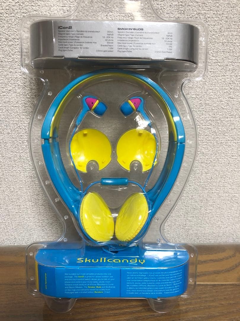 Skullcandy Icon2 Headphones Earbuds Bandana Limited Edition Japan Exclusive