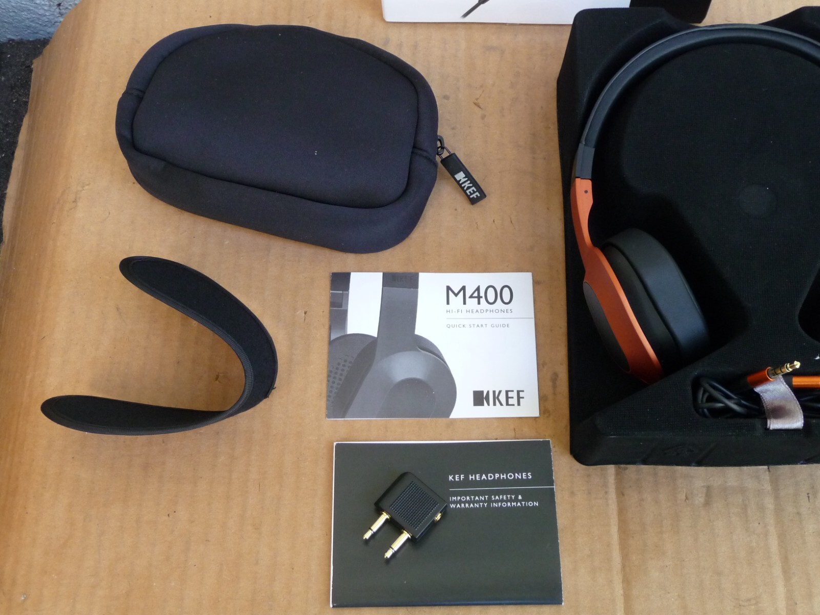 KEF M400 On-Ear Hi-Fi Headphones Orange
