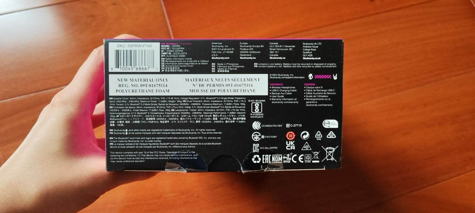 Brand New Unopened Skullcandy Riff 2 Wireless (S5PRW-P740)