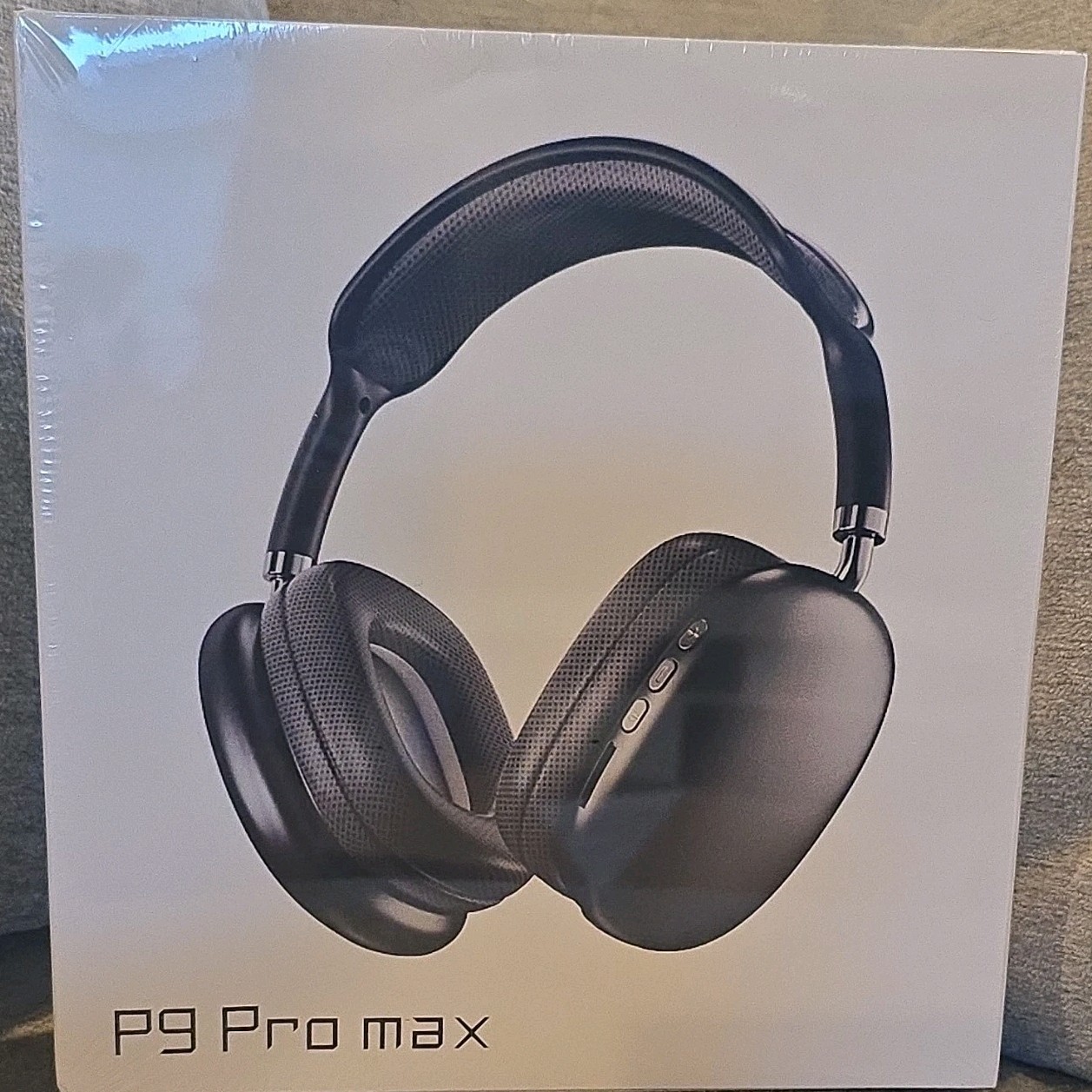 P9 Pro max Bluetooth Wireless Over-Ear Headphones Built-In Mic 40mm Black