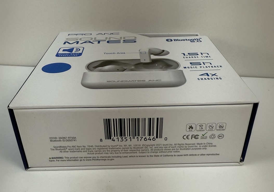 Pro Anc Sound Mates Wireless Earbuds Noise Canceling, Sweat Resist, 5 Hour