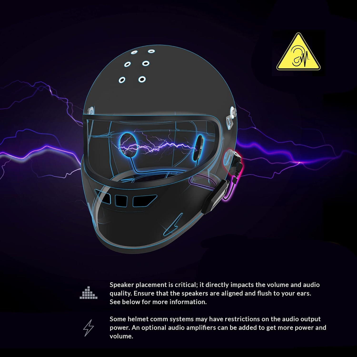 Auriculares Altavoz Casco Motocicleta Snowboard Esqui 3,5mm Sonido Increíble NEW