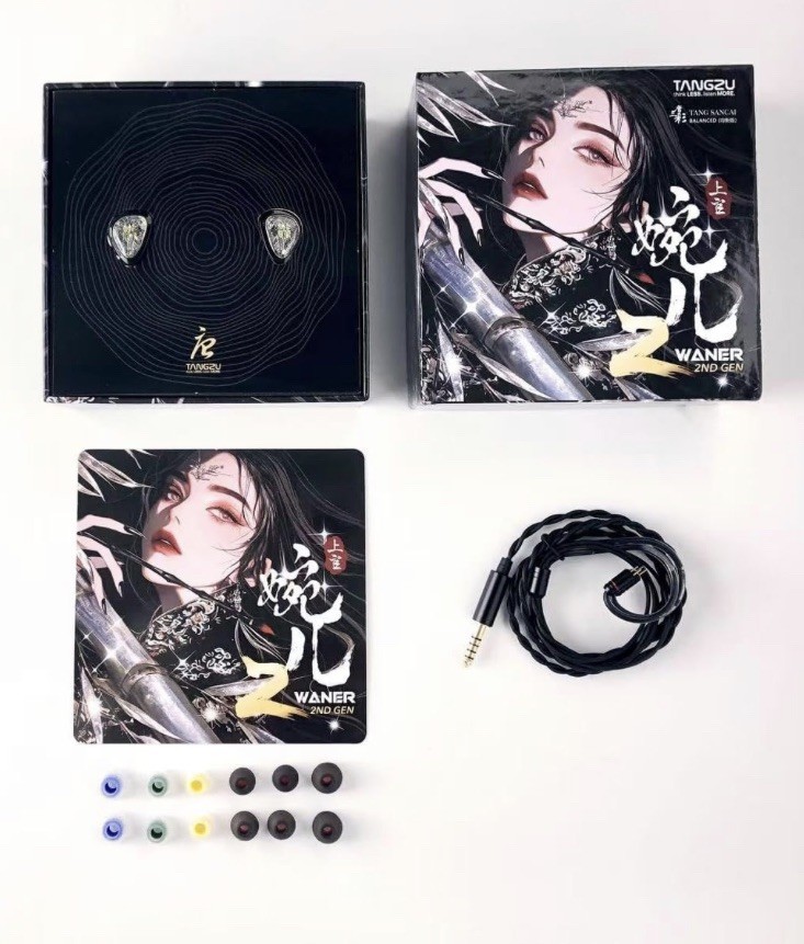 TANGZU Wan’er S.G II Black 3.5mm IEM Wired Earphones NIB Sealed Sancai Tips