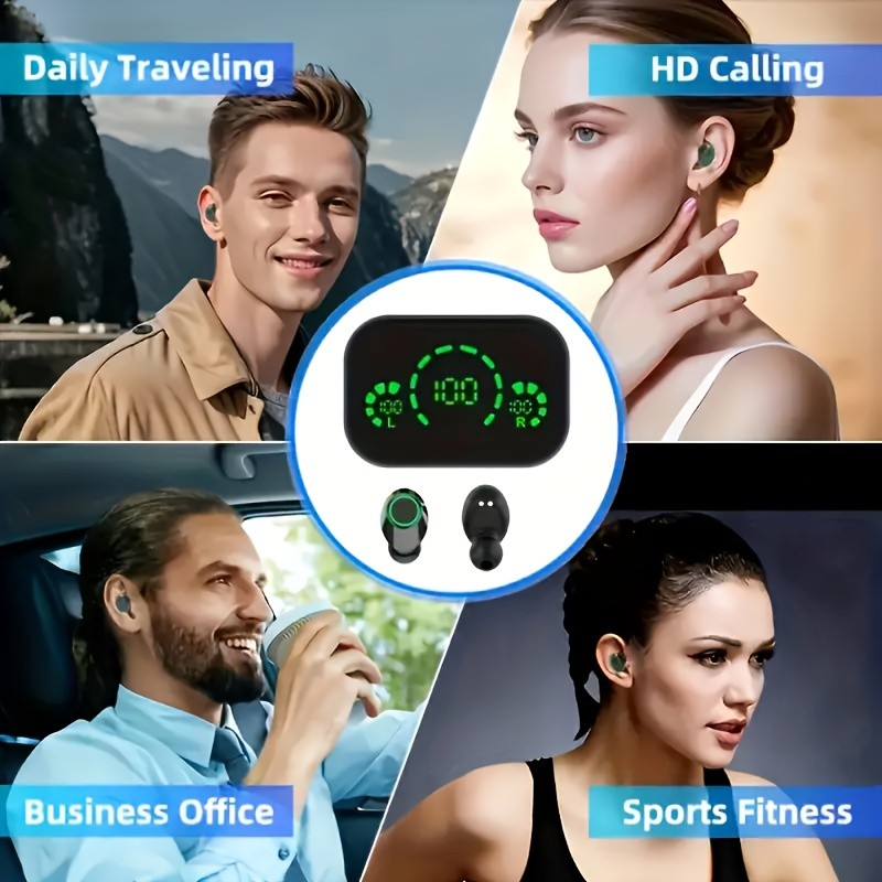 HD-Calling Compact Sleek Modern Fast-Charging Wireless In-Ear Translator Earbuds