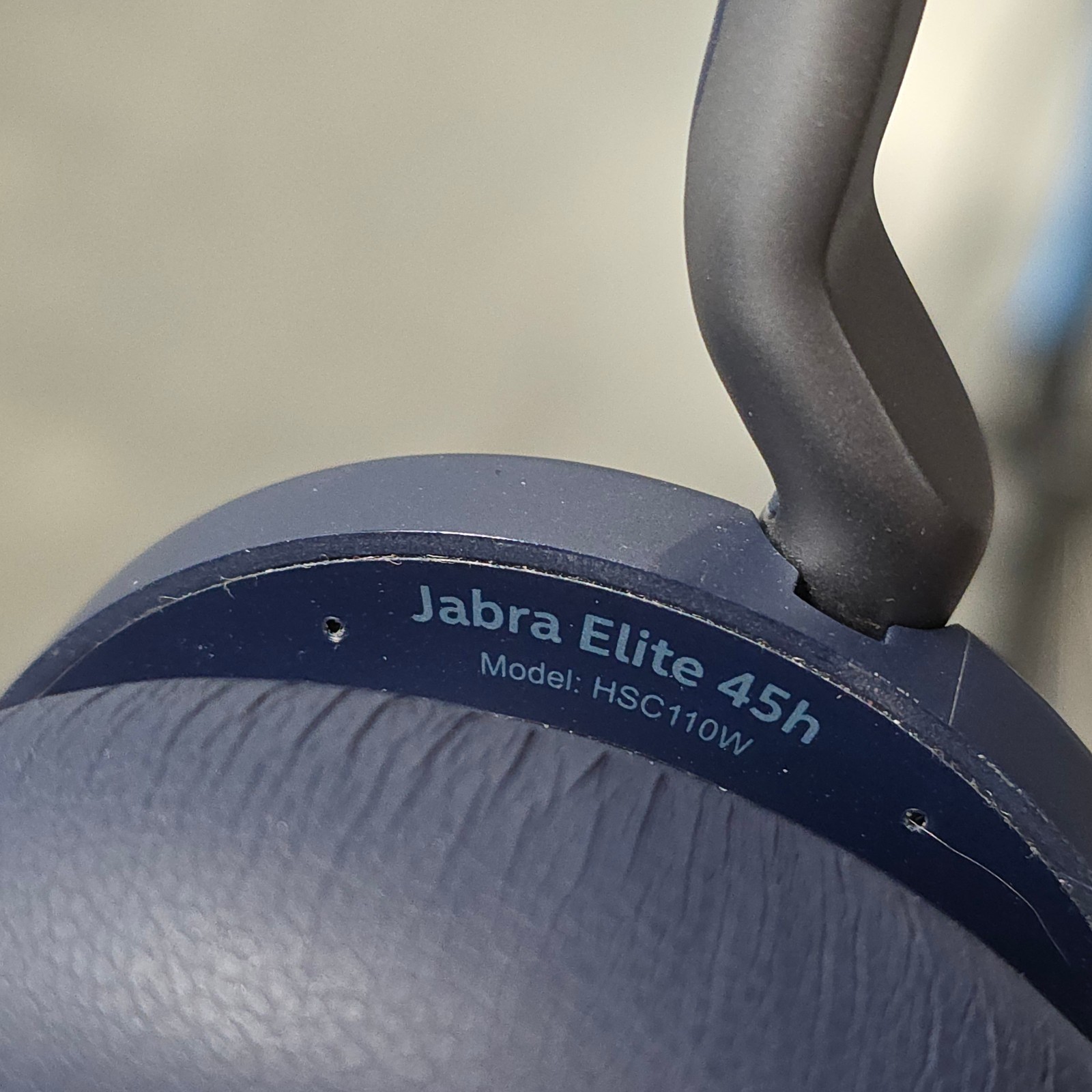 Jabra Elite 45h Headphones Navy Blue with Charger and Replaced Pads Bluetooth