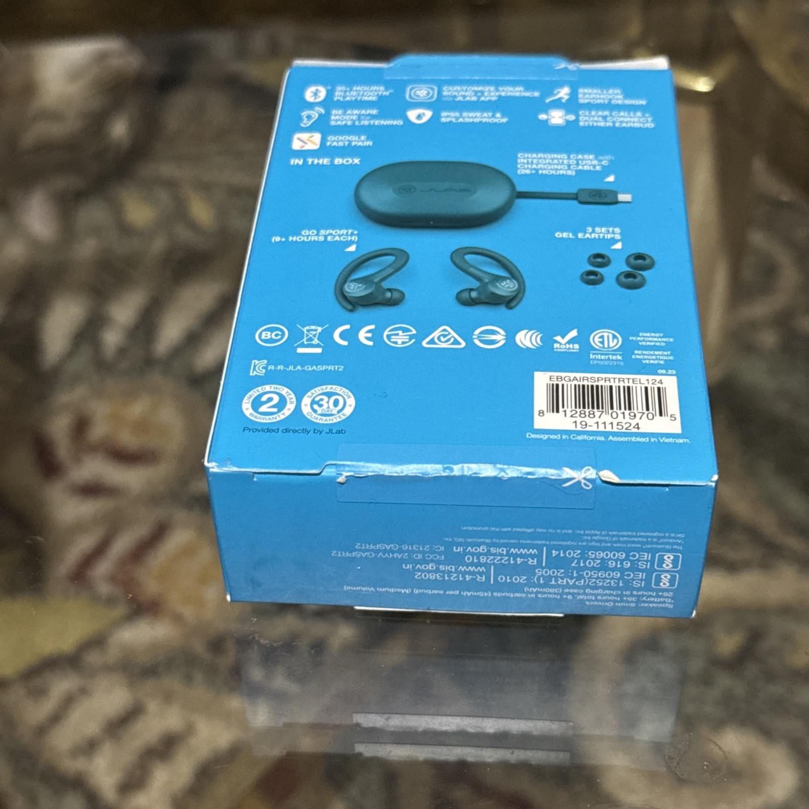 JLab Go Air Sport True Wireless Bluetooth Earbuds- Sealed- Fast Shipping