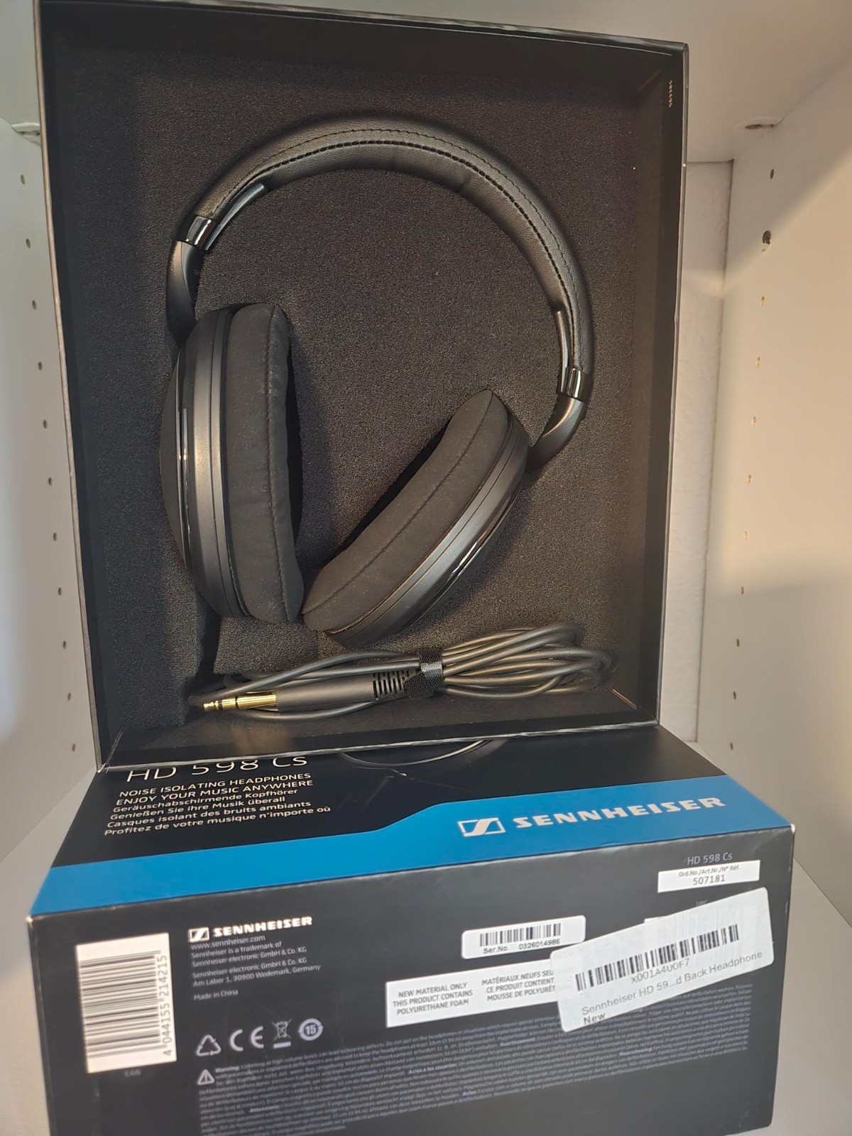 New Sennheiser HD598Cs Over-Ear Headphones Genuine Noise Isolating – Open Box