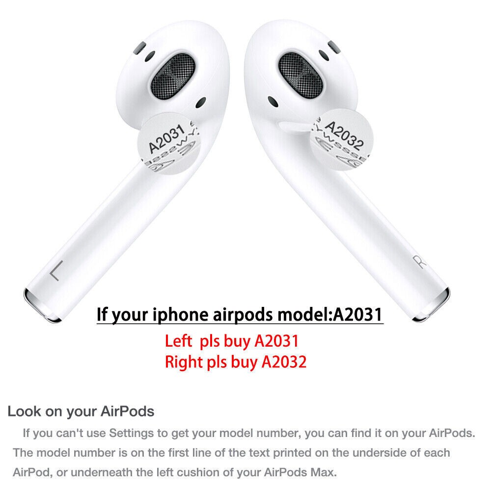 Apple AirPods 2nd Generation – Left Side AirPods Replacement A2031 – Grade A