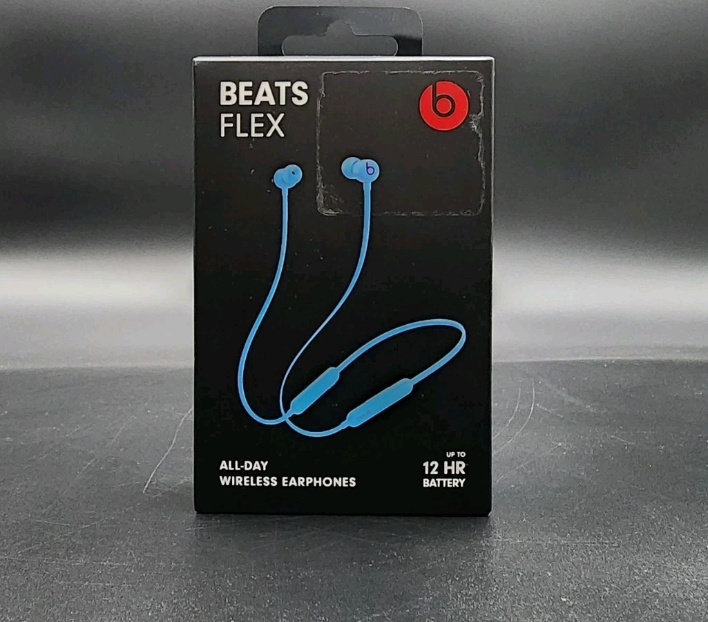 Beats by Dr. Dre Flex All-Day Wireless In-Ear Headphones – Flame Blue New Sealed