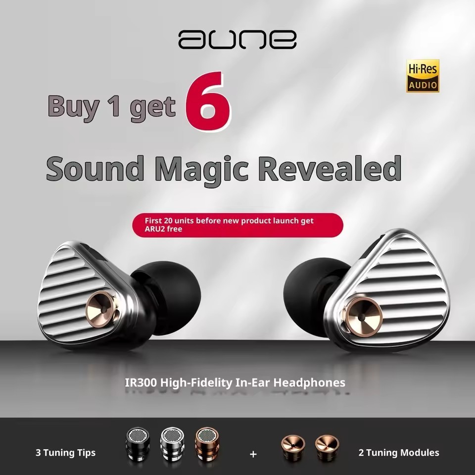 Aune IR300 Single Dynamic Driver 4.4mm High-Fidelity In-Ear Headphones