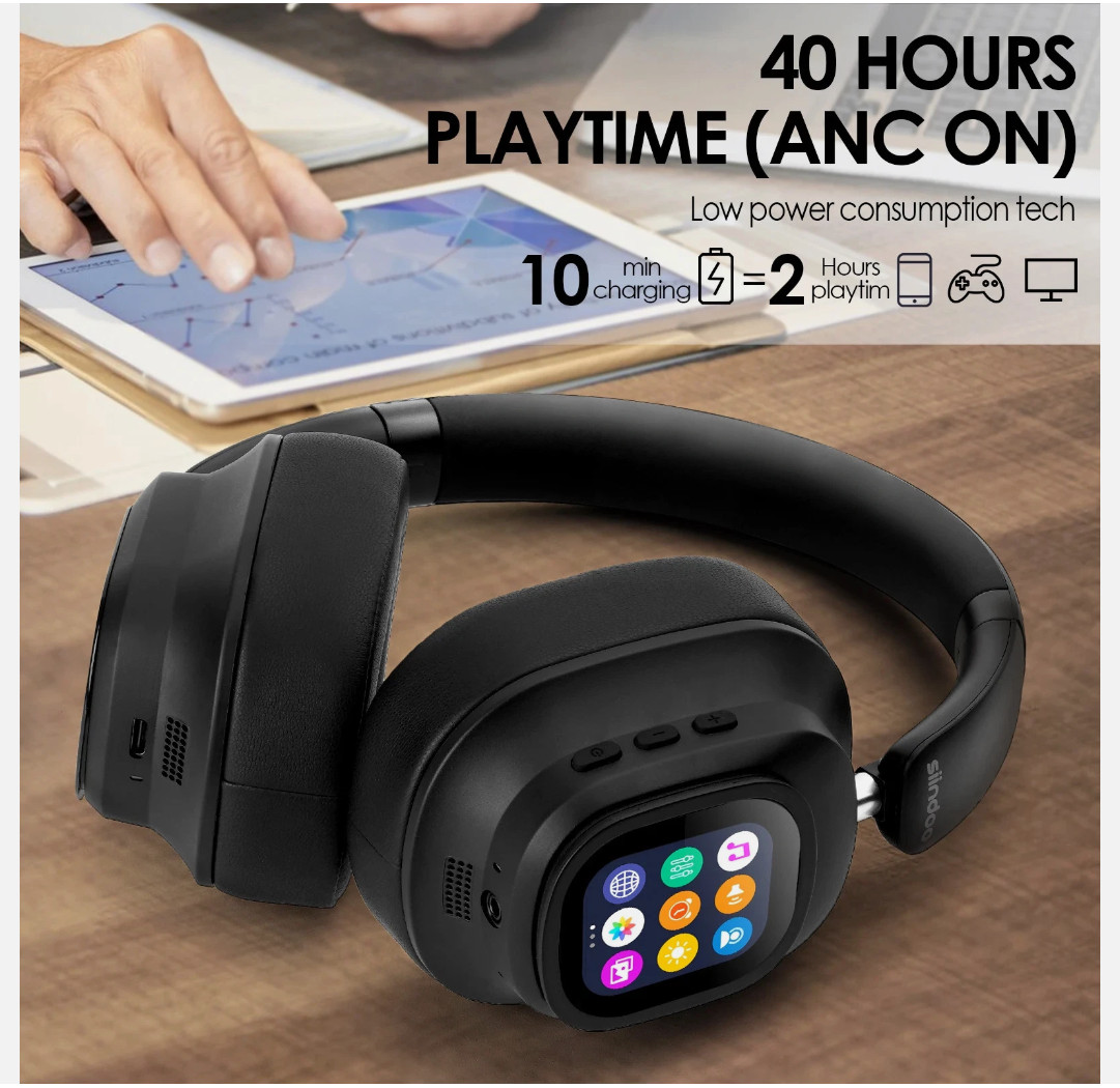 JH-ANC930Plus Touch Screen Headphones – Hybrid Noise Cancelling, LE Screen
