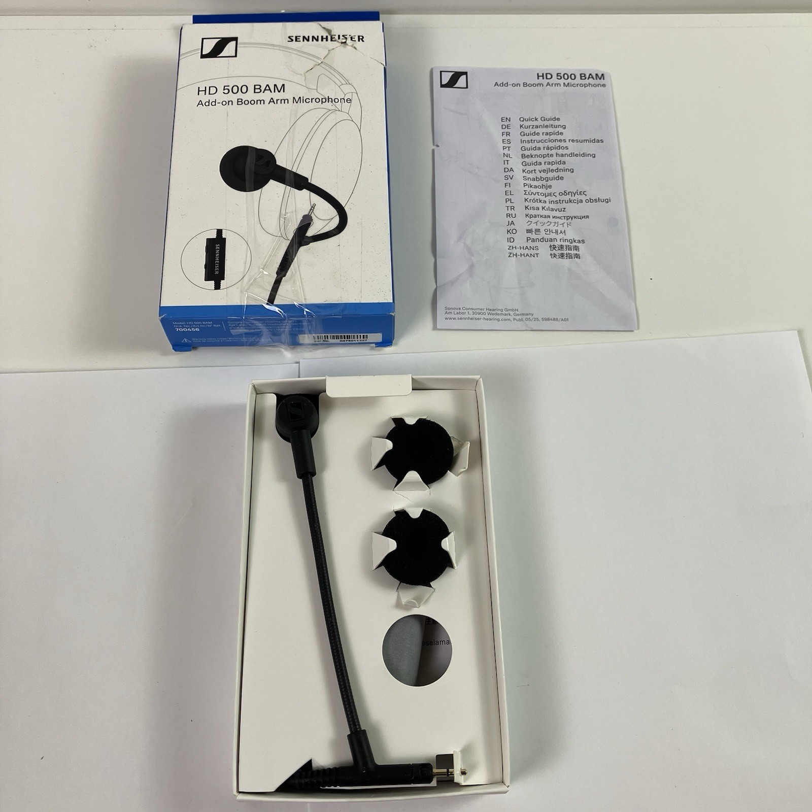 Sennheiser HD 500 BAM Boom Arm Microphone 3.5mm Jack for HD 560S 620S Headphones