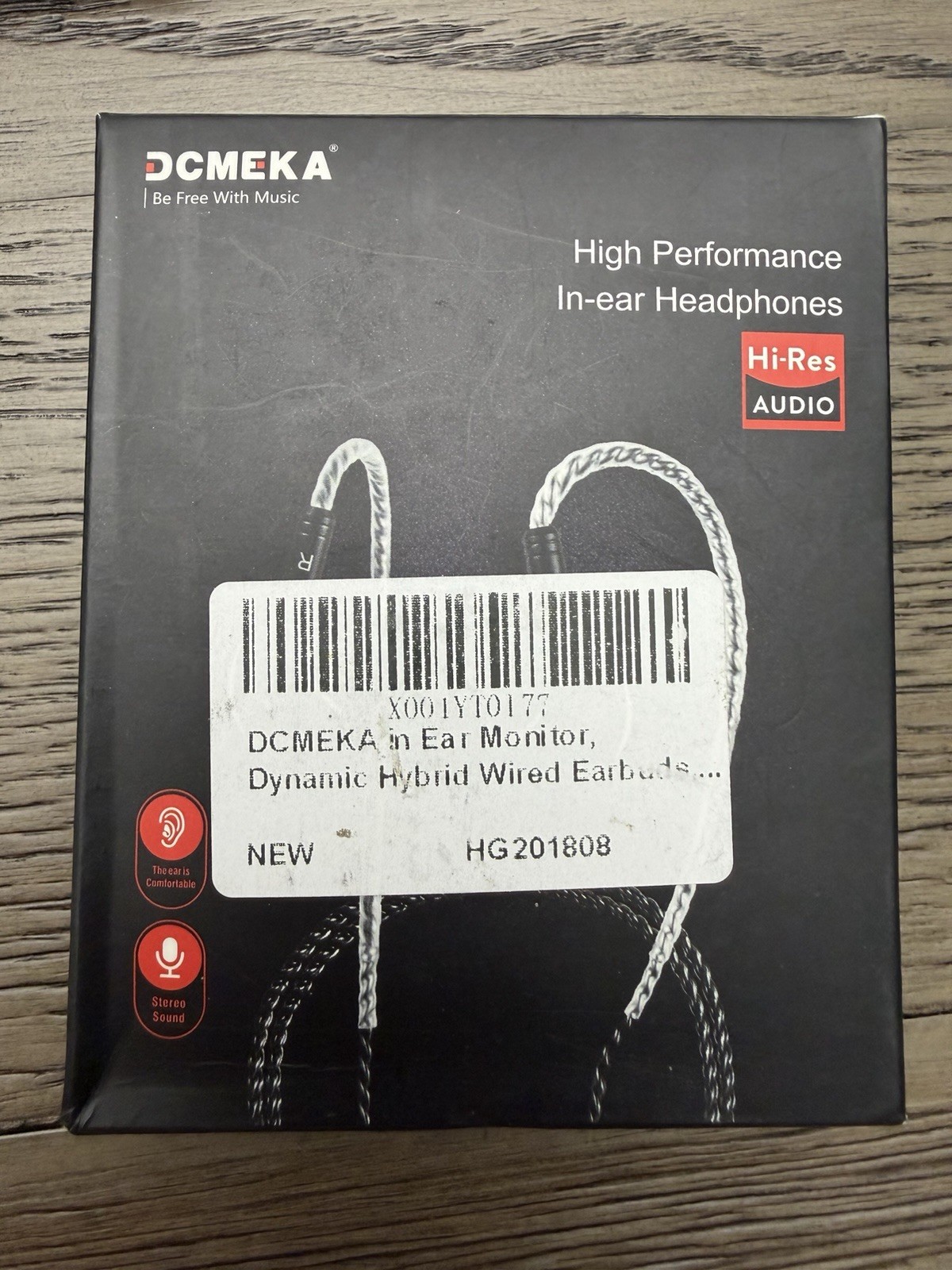 DCMEKA Wired In-Ear Headphones Hi-Res Audio Earbuds w/ Case Tested Working