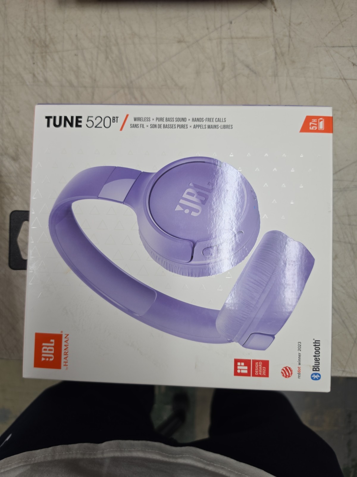 JBL- TUNE 520BT Wireless Bluetooth On-Ear Headphones Purple