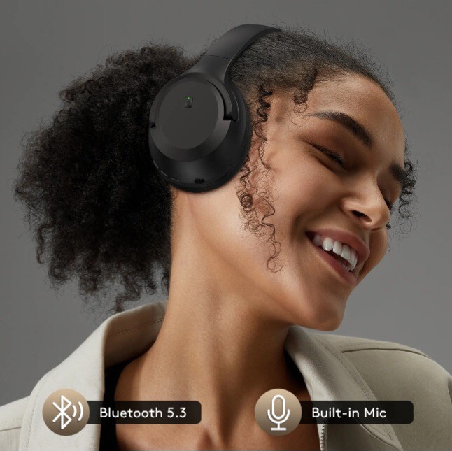 VILINICE Noise Cancelling Headphones, Wireless Bluetooth Headphones , Black, Q8