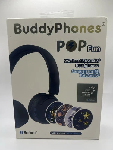 BuddyPhones POP Fun Wireless SafeAudio Headphones 2021 Safety Silver Award