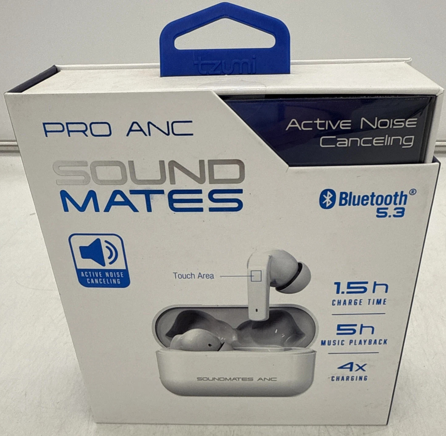 Pro Anc Sound Mates Wireless Earbuds Noise Canceling, Sweat Resist, 5 Hour Music